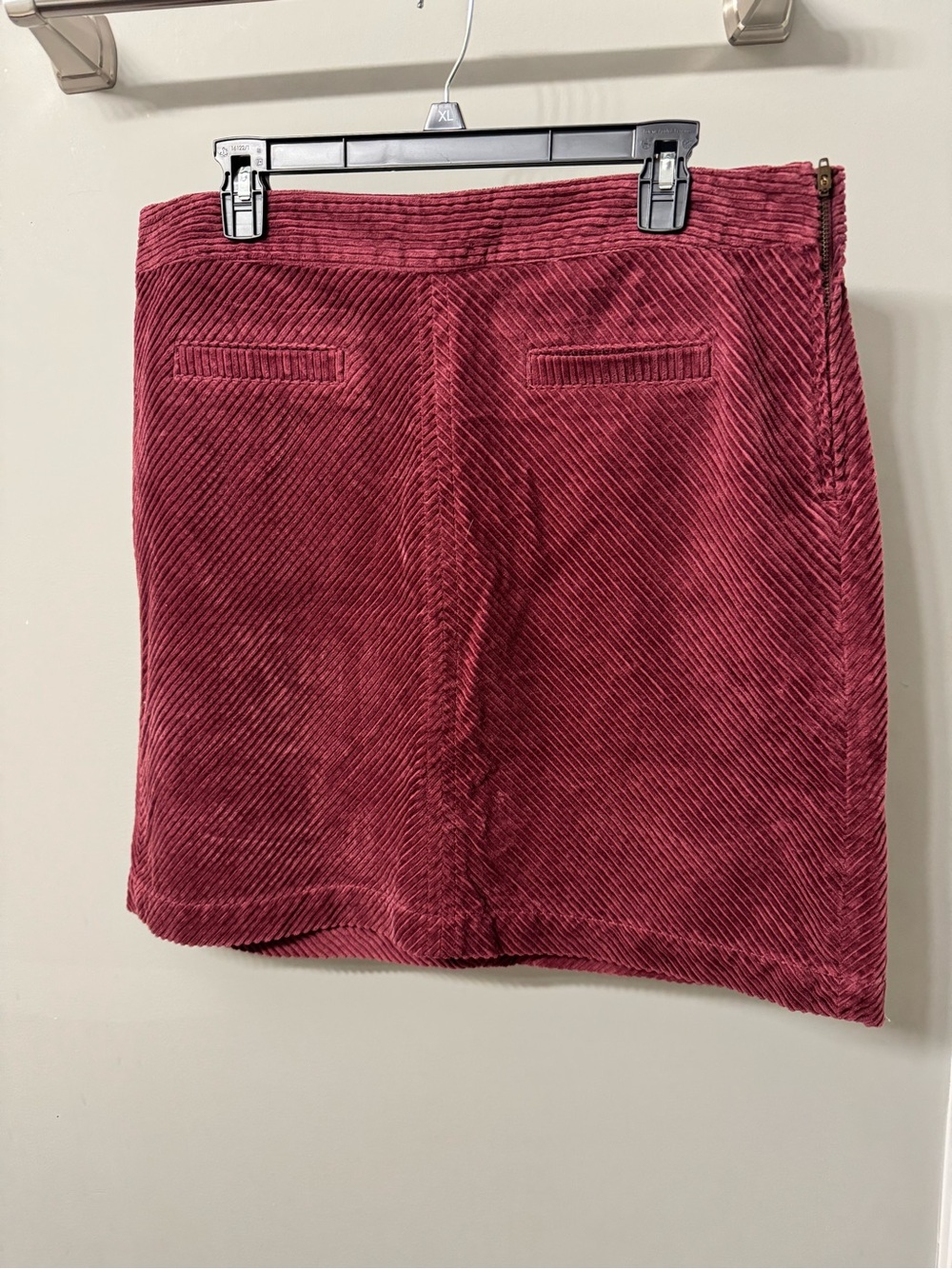Talbots Petite Corduroy Skirt in Burgundy